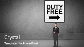  Presentation with traffic - Theme having business-person-holding-a-traffic background and a gray colored foreground