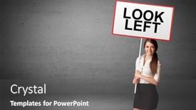  Presentation with traffic - Presentation theme featuring business-person-holding-a-traffic background and a gray colored foreground