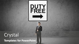  Presentation with traffic - Theme enhanced with business-person-holding-a-traffic background and a gray colored foreground