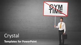  Presentation with traffic - Presentation theme featuring business-person-holding-a-traffic background and a gray colored foreground