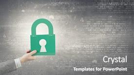  Presentation with older person holding pills - Audience pleasing PPT theme consisting of business person holding locker sign backdrop and a gray colored foreground