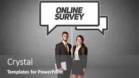  Presentation with business casual - PPT layouts having business-person-in-casual-holding background and a gray colored foreground