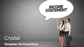  Presentation with business casual - Slide deck consisting of business-person-in-casual-holding background and a gray colored foreground