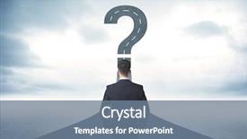  Presentation with business road map - Beautiful PPT layouts featuring business person lokking at road backdrop and a seafoam green colored foreground