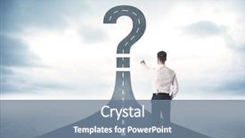  Presentation with business road map - Audience pleasing PPT layouts consisting of business person lokking at road backdrop and a seafoam green colored foreground