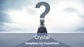  Presentation with business road map - Presentation theme consisting of business person lokking at road background and a seafoam green colored foreground