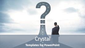  Presentation with business road map - Colorful slide deck enhanced with business person lokking at road backdrop and a seafoam green colored foreground