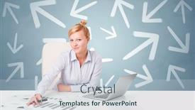  Presentation with different - PPT theme consisting of business-person-sitting-at-desk background and a lemonade colored foreground