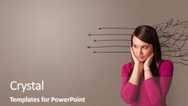  Presentation with direction - Amazing presentation theme having business person standing with diffuse backdrop and a  colored foreground