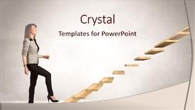  Presentation with stepping - Slide set with business person stepping up background and a lemonade colored foreground