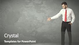  Presentation with empty - Presentation theme consisting of business person throwing with empty background and a gray colored foreground