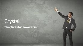  Presentation with empty - Beautiful presentation theme featuring business person throwing with empty backdrop and a  colored foreground