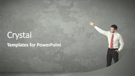  Presentation with empty - Cool new theme with business person throwing with empty backdrop and a  colored foreground