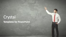 Presentation with empty - Colorful presentation theme enhanced with business person throwing with empty backdrop and a  colored foreground