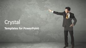  Presentation with empty - Presentation with business person throwing with empty background and a  colored foreground