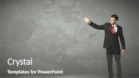  Presentation with empty - PPT theme having business person throwing with empty background and a  colored foreground