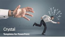  Presentation with medical robot hand and person - Slides consisting of business person with hand drawn background and a  colored foreground