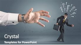  Presentation with medical robot hand and person - Colorful PPT layouts enhanced with business person with hand drawn backdrop and a gray colored foreground