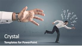  Presentation with business - Presentation theme consisting of business person with hand drawn background and a  colored foreground