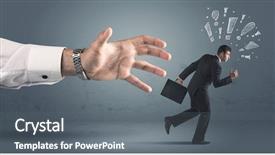  Presentation with medical robot hand and person - Amazing slide set having business person with hand drawn backdrop and a  colored foreground