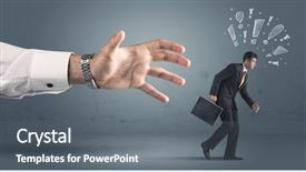  Presentation with medical robot hand and person - Audience pleasing PPT theme consisting of business person with hand drawn backdrop and a  colored foreground