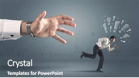  Presentation with concept - Beautiful presentation theme featuring business person with hand drawn backdrop and a  colored foreground