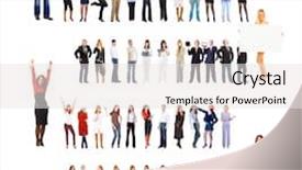  Presentation with achievement - PPT theme with business picture achievement idea background and a sky blue colored foreground