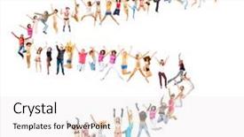  Presentation with business culture - Presentation design with business picture office culture background and a white colored foreground