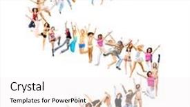  Presentation with business culture - Presentation design consisting of business picture office culture background and a white colored foreground