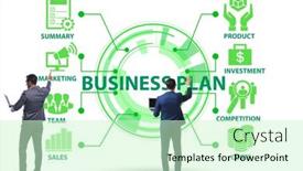  Presentation with whiskey business plan - Audience pleasing slides consisting of business-plan-concept-with-businessman backdrop and a soft green colored foreground