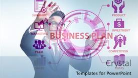  Presentation with business plan - Cool new presentation theme with business-plan-concept-with-businessman backdrop and a light blue colored foreground