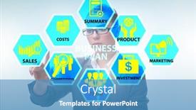  Presentation with business plan - Cool new PPT layouts with business-plan-concept-with-businesswoman backdrop and a teal colored foreground