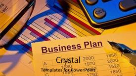  Presentation with business plan - Beautiful slides featuring business plan for a company backdrop and a  colored foreground