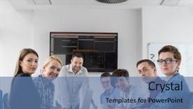  Presentation with business plan - Presentation design consisting of business plan in the office background and a  colored foreground