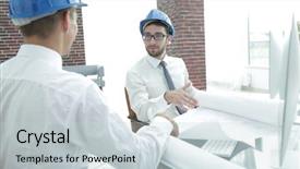  Presentation with mechanical engineering engineer tools - PPT layouts featuring business plan webside builder - architect and engineer considering background and a lemonade colored foreground