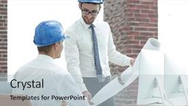  Presentation with engineering desk of civil engineer - Amazing slide set having business plan webside builder - architect and engineer considering backdrop and a  colored foreground