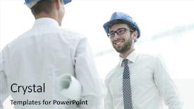  Presentation with architect - Colorful presentation design enhanced with business plan webside builder - chief architect and his assistant backdrop and a  colored foreground