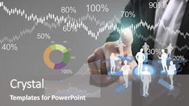  Presentation with sales strategy - Colorful slide set enhanced with business planning and marketing strategy backdrop and a gray colored foreground