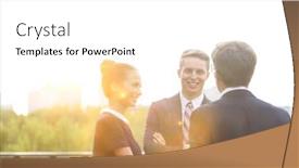  Presentation with meeting - Amazing presentation theme having business-poeple-on-meeting-outside backdrop and a white colored foreground