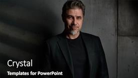  Presentation with black business - Presentation theme having business-portrait-businessman-in-black background and a black colored foreground