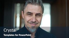  Presentation with black business - Theme consisting of business-portrait-businessman-standing background and a navy blue colored foreground