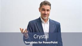  Presentation with problem solving - Slides enhanced with business-portrait-of-confident-businessman background and a  colored foreground