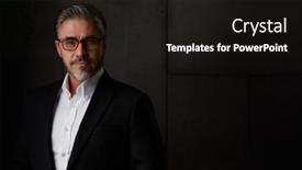  Presentation with dark space - Colorful PPT theme enhanced with business-portrait-of-older-man backdrop and a black colored foreground