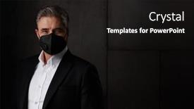  Presentation with uae old man - Slide deck having business-portrait-of-older-man background and a black colored foreground