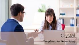  Presentation with health - Slide deck consisting of business practitioner - businessman discussing health issues background and a coral colored foreground