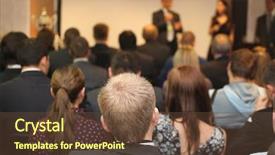  Presentation with acting - PPT layouts having business presentation - audience listens to the acting background and a tawny brown colored foreground