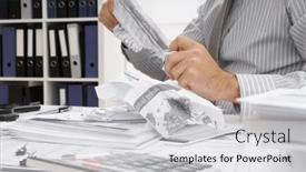  Presentation with tears - PPT theme with business-problem-concept-disappointed-businessman background and a light gray colored foreground