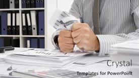  Presentation with tears - Colorful slides enhanced with business-problem-concept-disappointed-businessman backdrop and a light gray colored foreground