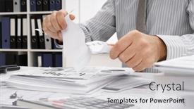  Presentation with tears - Amazing slide set having business-problem-concept-disappointed-businessman backdrop and a light gray colored foreground