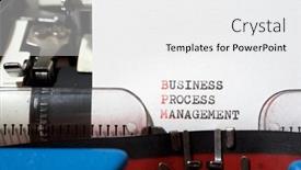 Presentation with business process - Cool new PPT theme with business-process-management-phrase-written backdrop and a white colored foreground